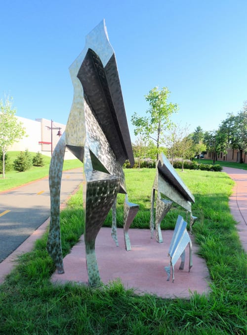 Gyr Family Cycle | Sculptures by Perci Chester | Aerofab Inc in Blaine