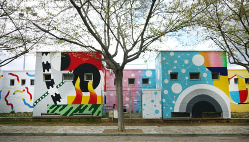 Mirasol | Street Murals by Elara Elvira | Camp de Futbol Municipal Mirasol Sant Cugat in Sant Cugat del Vallès