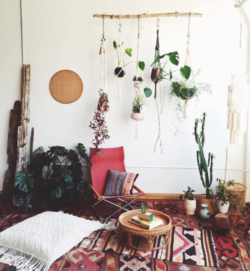 Jungle Love Single Plant Hanger | Plants & Landscape by Modern Macramé by Emily Katz | Private Residence - Portland OR in Portland