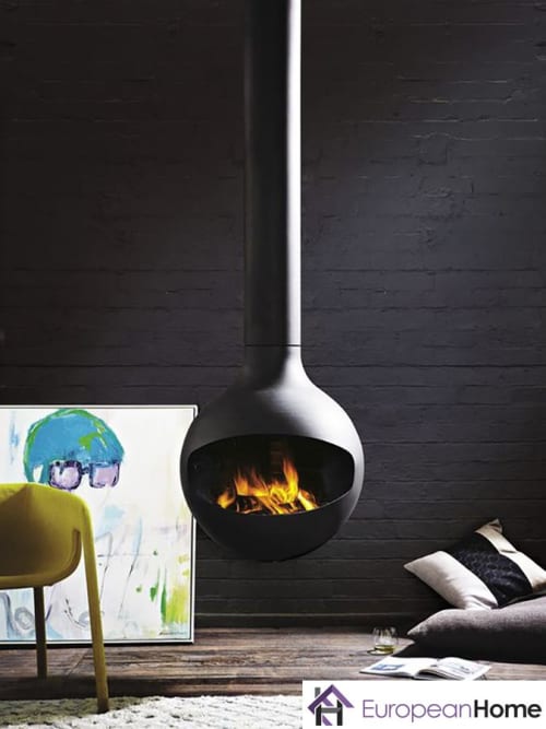 Bathyscafocus Indoor Wood Fireplace | Interior Design by European Home | 30 Log Bridge Rd in Middleton