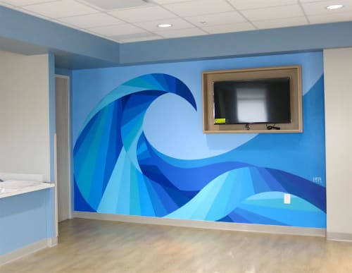 "Tidal Wave" | Murals by Cecilia Lueza Art Projects | DaVita Medical Group - Palm Harbor in Palm Harbor