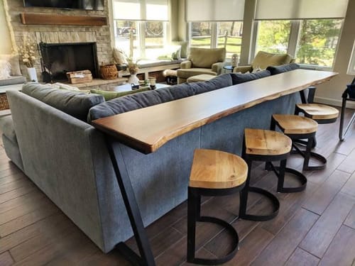 Live Edge Walnut Sofa Table | Tables by Cincinnati Wood Collaborative
