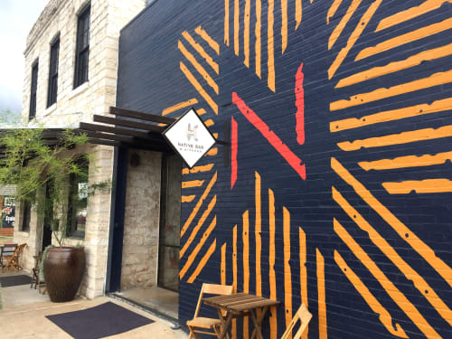 Native Hostel Exterior Mural | Murals by Kristin Freeman | Native Hostel and Bar & Kitchen in Austin