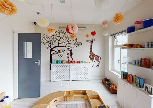 Nursery Feature Wall & Web Graphic Design | Murals by York Design Studio | Goslings Nursery in London