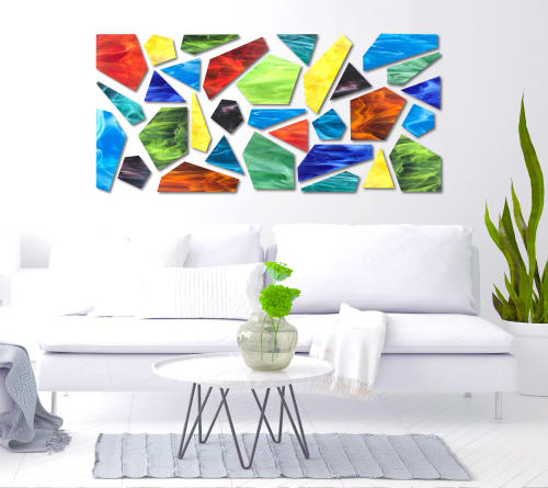 "Fragments" Glass Wall Sculpture | Wall Hangings by Karo Studios