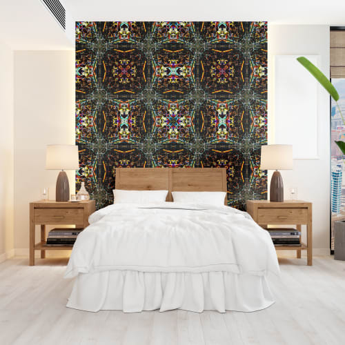 CDMX Night Kaleidoscope Wallpaper | Wall Treatments by Ri Anderson