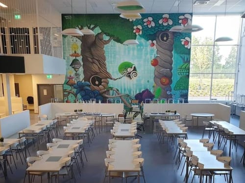 Indoor Mural | Murals by Art by Kozica | Marieberg School in Västra Motala