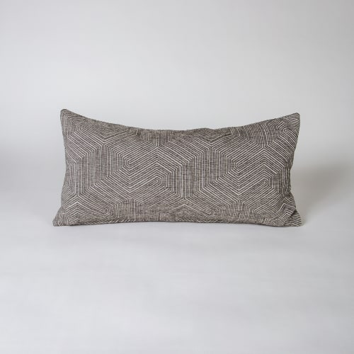 Contemporary Gray Geometric Pillow | Pillows by Parallel