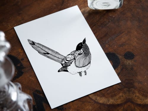 Magpie | Prints by Chrysa Koukoura