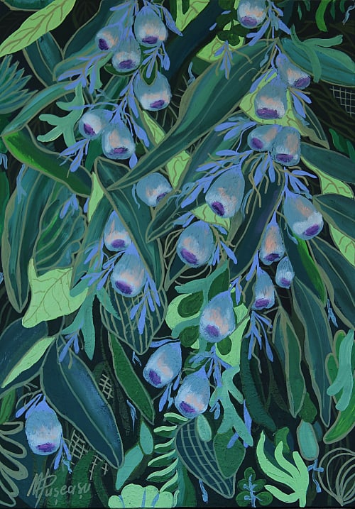 WILD OLIVES - original acrilic painting | Oil And Acrylic Painting in Paintings by Marinela Puscasu