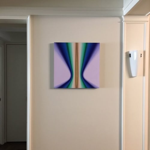 Press, 2017, 20 x 20"  Flashe on linen | Oil And Acrylic Painting in Paintings by Audrey Stone