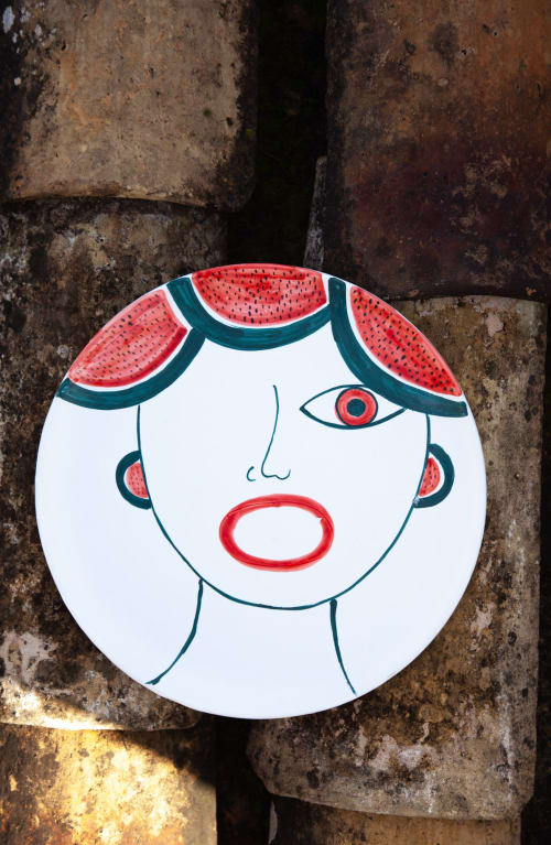Riccardo plate only decor | Ceramic Plates by Patrizia Italiano
