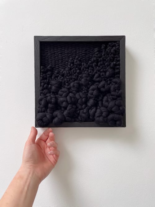 Woven wall art frame (Foam 003) | Wall Hangings by Elle Collins