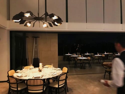 Fin Chandelier | Chandeliers by Nader Gammas Lighting Design | Hillhouse Brasserie in Dubai