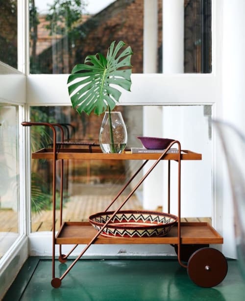 "Jorge" Bar Cart | Furniture by Alessandra Delgado Design | Private Residence - São Paulo - SP in Pinheiros