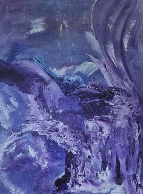 Abstract Art " Source Purple " | Oil And Acrylic Painting in Paintings by Patricia Askew/Soufullvisions