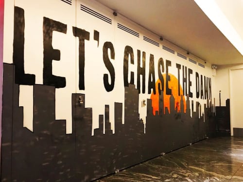 Let's Chase The Dawn | Murals by Morley | Conrad New York Downtown in New York