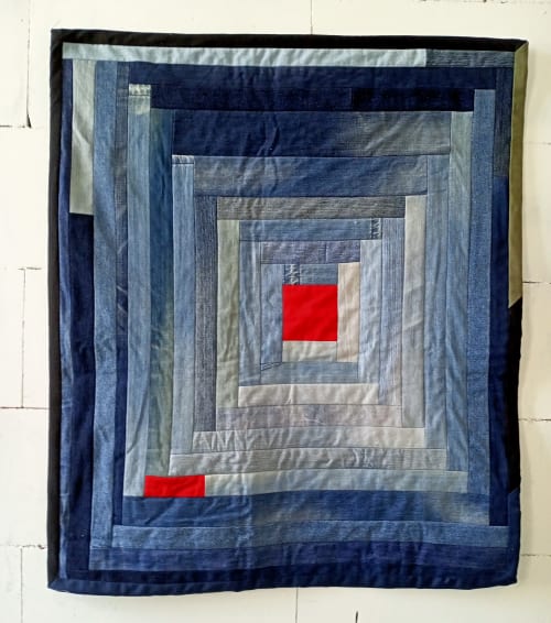 Small Denim Quilt | Wall Hangings by DaWitt