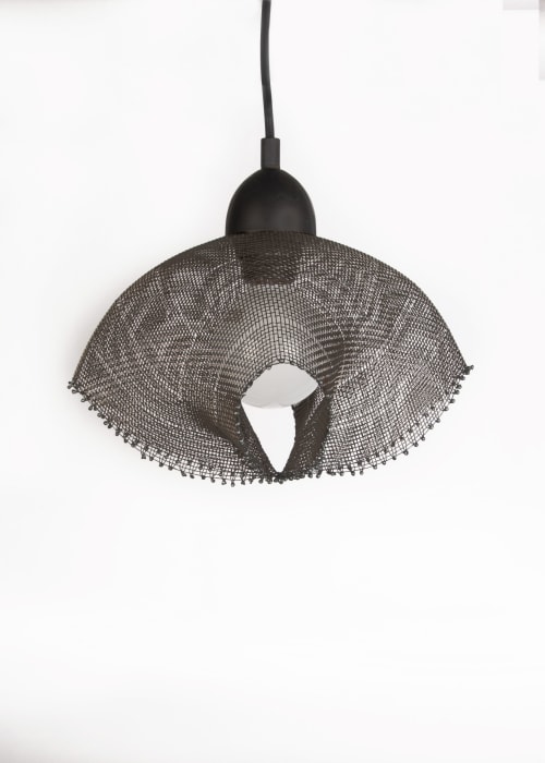 "Parachute III" Steel Wire Mesh Pendant Light- 12" Small | Pendants by Anne Lindsay