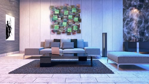 "Impressions" Glass and Metal Wall Art Sculpture | Wall Sculpture in Wall Hangings by Karo Studios