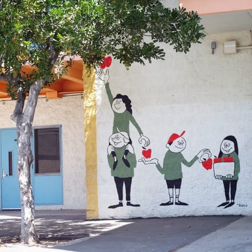 “Better together” | Murals by Yusuke Hanai | Tenth Street Elementary School in Los Angeles