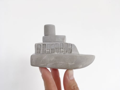 Ceramic Ship | Sculptures by Jessie Lazar, LLC | Private Residence | New York City, NY in New York