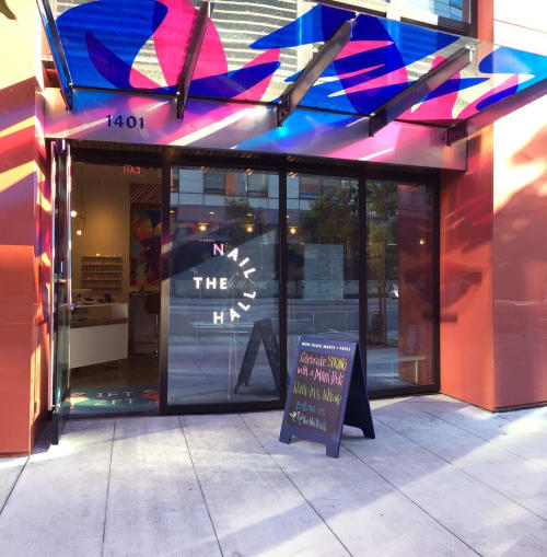 The Nail Hall Colored Vinyl Awning | Art & Wall Decor by Nicole Mueller | The Nail Hall in San Francisco
