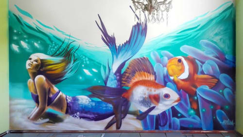 Mermaid Mural | Murals by Adrian