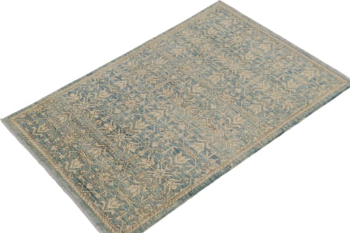 Rug & Kilim’s Contemporary rug in Blue with Beige-Brown | Area Rug in Rugs by Rug and Kilim