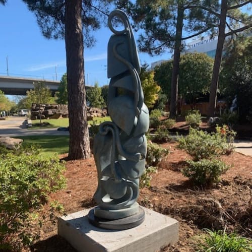 Elephant Column by Robert Kwechette, NSG | Public Sculptures by JK Designs and the National Sculptors' Guild | Vogel Schwartz Sculpture Garden in Little Rock
