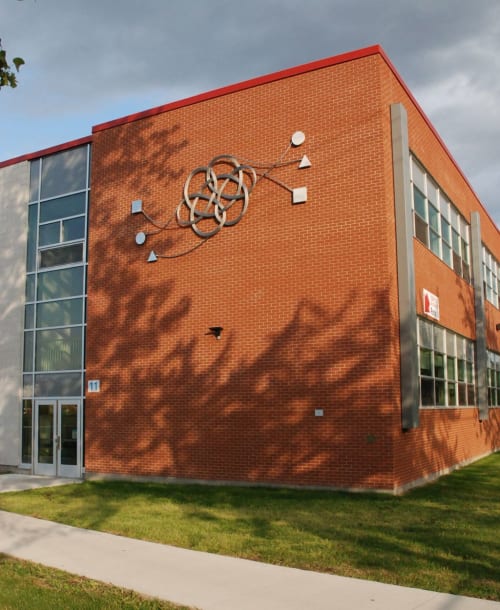 tissé serré | Public Sculptures by Eric Sauvé | École Saint-Vincent-Marie in Montréal