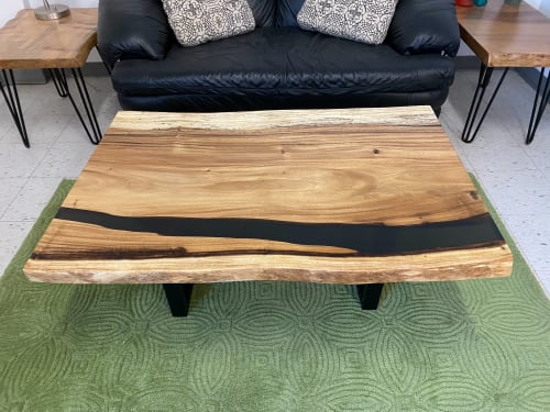 Live Edge Acacia & Resin Coffee Table | Tables by Carlberg Design