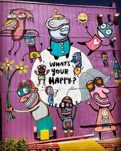 What's Your Happy? Mural | Murals by Gary Hirsch (botjoy)