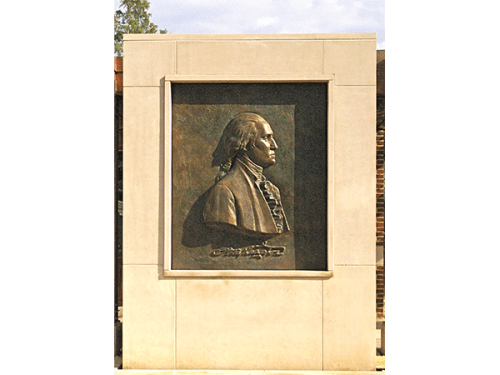 George Washington Bas Relief Portrait | Sculptures by Kaskey Studio LLC | Mt.Vernon Adult Education Complex in Richmond