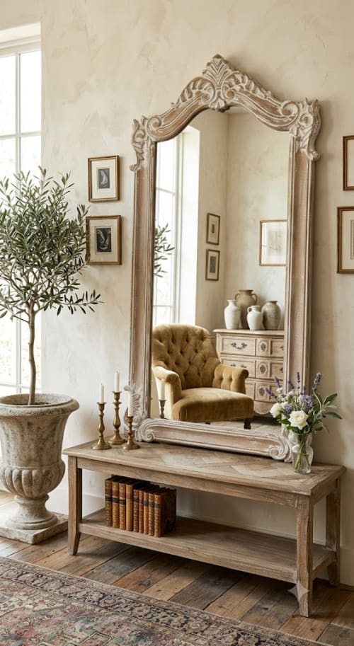 The Baroque Crested Wall Mirror | Decorative Objects by Famous Art Group Of Industries