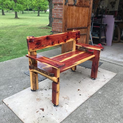 Cedar Bench By Wayne Delyea Seen At Wayne Delyea Furniture Maker