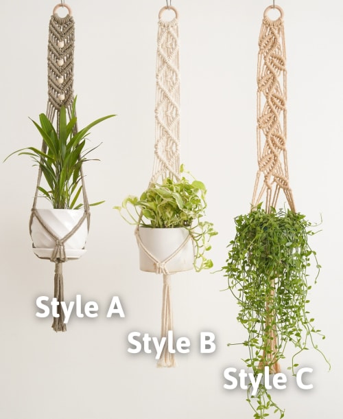 Macrame Plant Hanger, Boho Plant Holder | Plants & Landscape by BeanDaikon