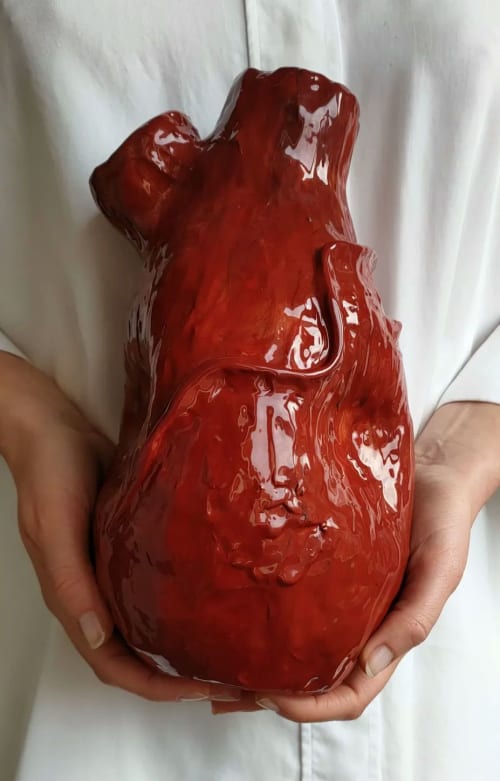 Anatomical Heart | Vase in Vases & Vessels by Federica Massimi Ceramics