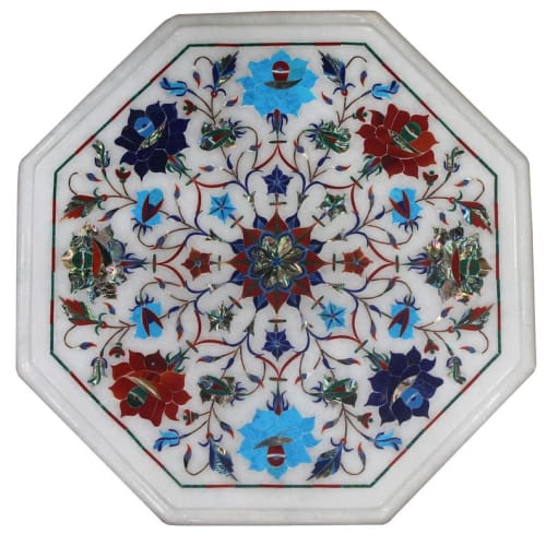 white marble table, coffee table, end table, tabletop | Tables by Innovative Home Decors