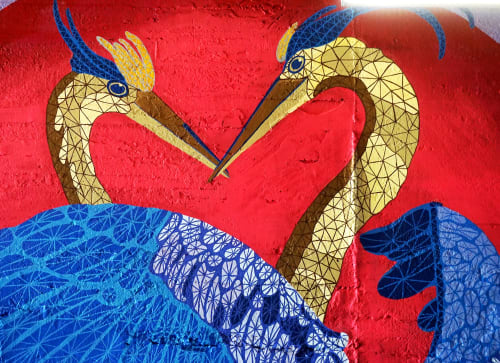 Herons in Love | Street Murals by Jana Liptak