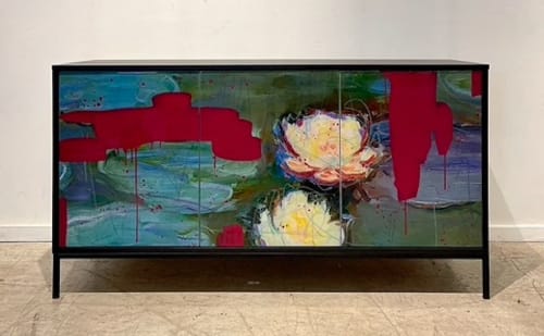 Lily Abstract by Morgan Clayhall Mix Media Artwork | Storage by Morgan Clayhall Inc