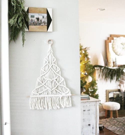 Holiday inspired macrame | Macrame Wall Hanging by Juniper Weaves