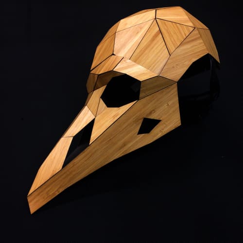 Kenichi Woodworking X Wintercroft Collaboration - Bird Skull | Sculptures by Kenichi Woodworking