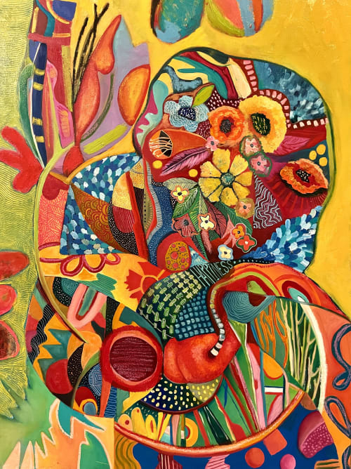 Title:  I Feel Fine.    Oil on canvas mounted on panel | Oil And Acrylic Painting in Paintings by Niki J Sands