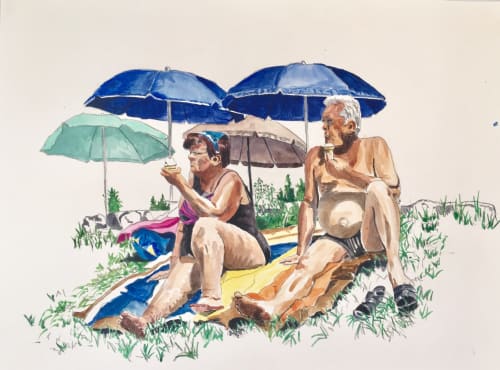 Untitled, 2019, acrylic on paper 11 x 15 inches | Watercolor Painting in Paintings by Arran Harvey | San Francisco in San Francisco