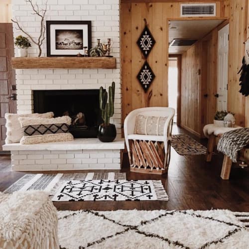 Aztec Diamonds | Wall Hangings by Northwood Supply | Angie May's "Our Happy Cabin" in Phoenix