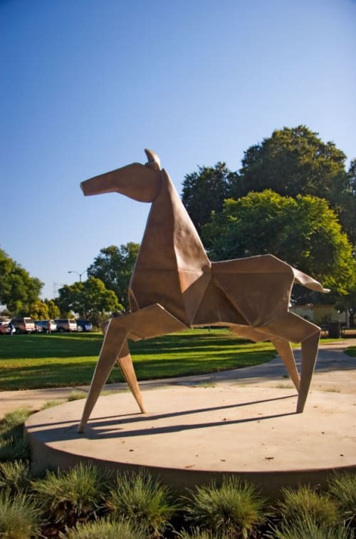 Pony - monument | Public Sculptures by KevinBoxStudio. | Progress Park in Paramount