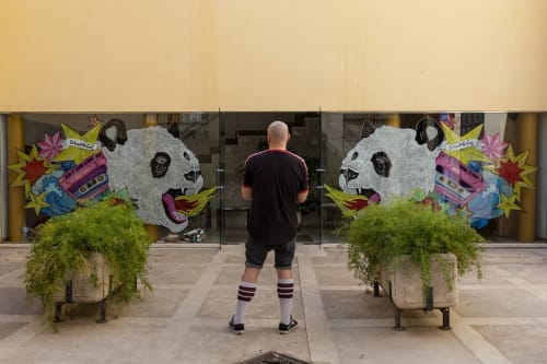 Panda Mural | Street Murals by El Dios De Los Tres