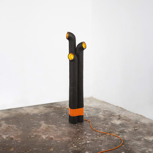 Knotto 03 Floor Lamp - Modern Brutalist Ceramic Standing Lam | Lamps by Catalin F