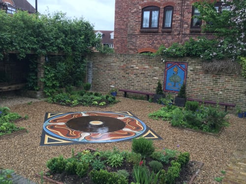 Epping Forest District Museum Tudor Rose Mosaic | Public Mosaics by Paul Siggins - The Mosaic Studio | Epping Forest District Museum in Waltham Abbey